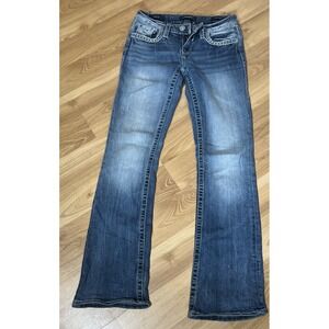 Vigoss Heritage Fit Boot Cut Women's L32 Denim Med Wash Embroidered Western